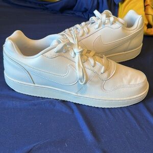 Nike White Low-Top Leather Sneakers